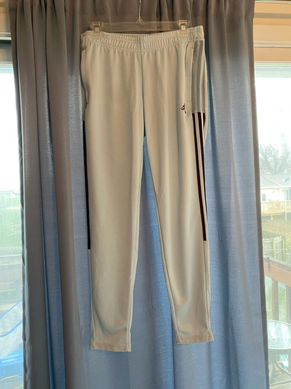 adidas pale blue Track Pants with Side Stripes